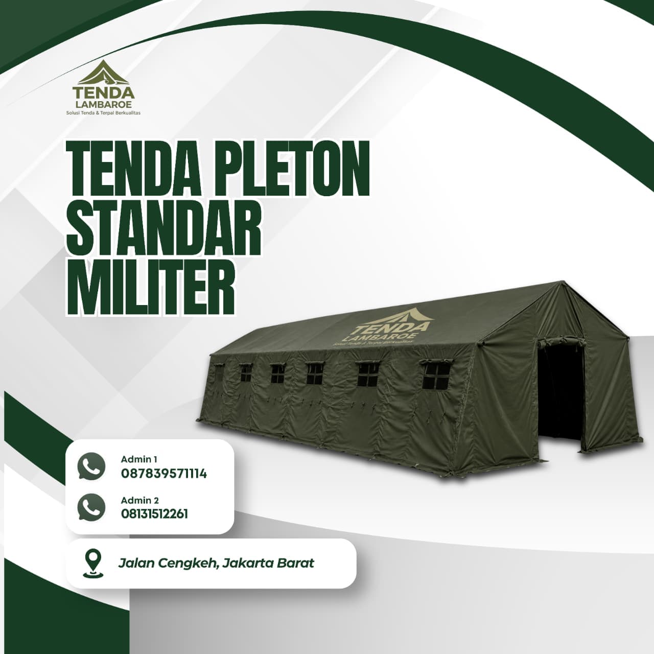Tenda Pleton Standar Militer 1