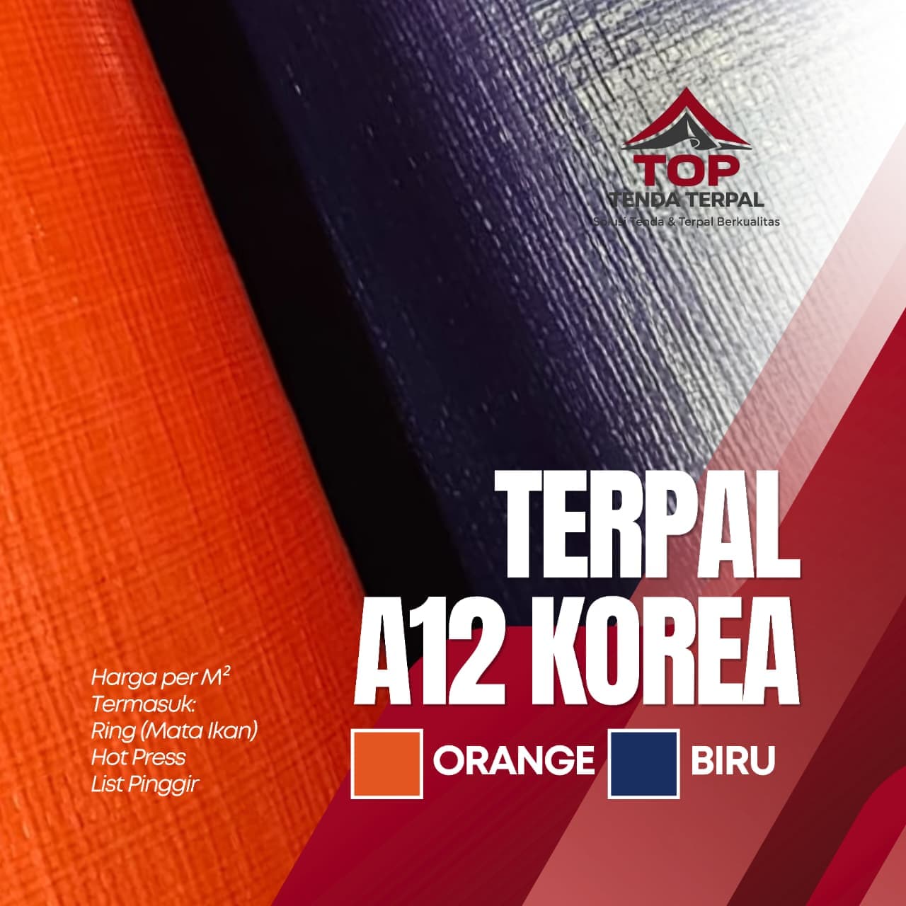 Terpal A12 Korea Silver Biru 1