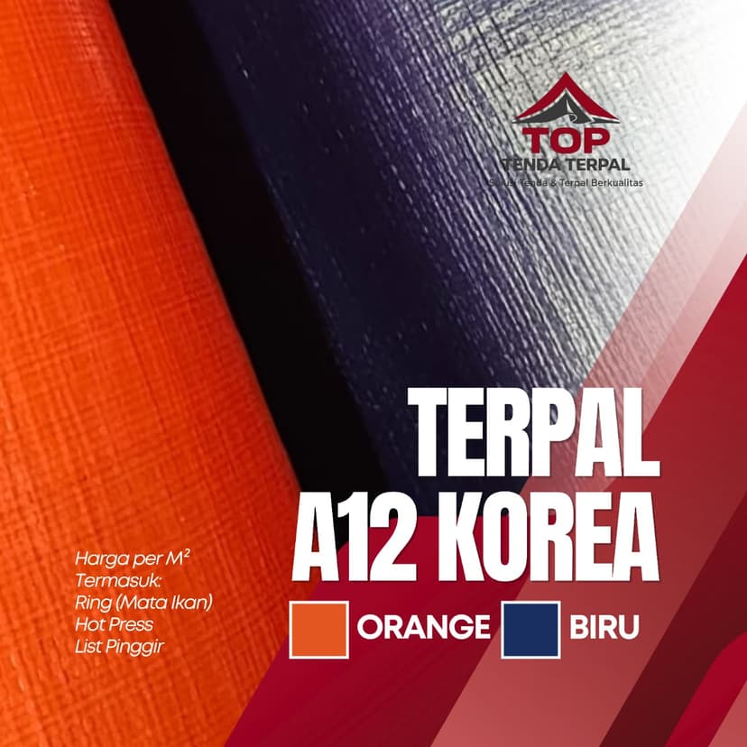Terpal A12 Korea Silver Biru